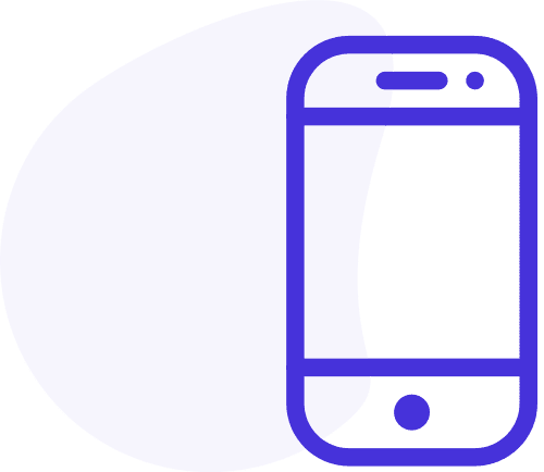Image PNG de l'icône du téléphone bleu