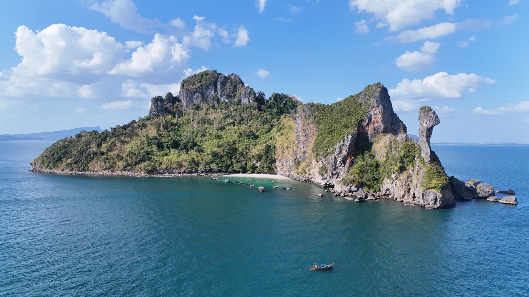 Chicken island in krabi, Thailand, from the sky