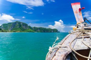 boat floating on the Andaman Sea