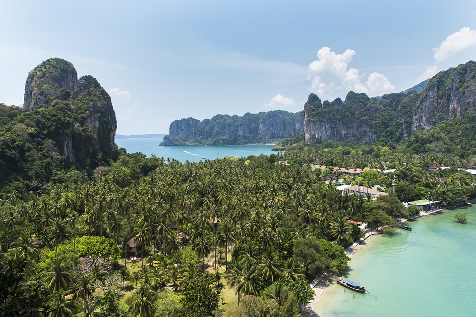 Railay playa este y oeste vista frontal railay mirador